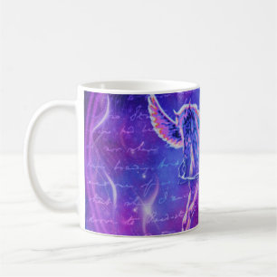 Purple Pegasus Neon Winged Horse Galaxy Mug