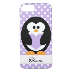 Purple Penguin Love Case-Mate iPhone Case