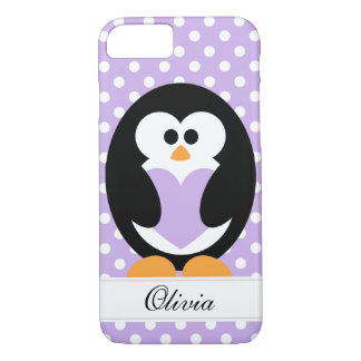 Purple Penguin Love Case-Mate iPhone Case