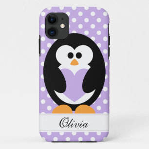 Purple Penguin Love Case-Mate iPhone Case