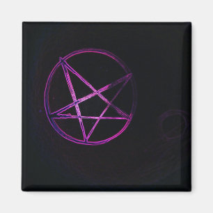 purple pentagram magnet
