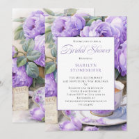 Purple Peonies White Daisies in Mason Jar |