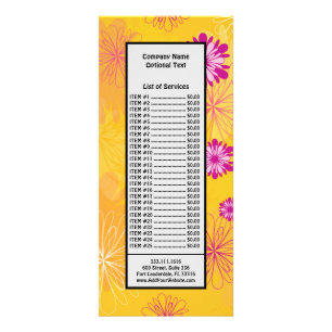 Purple Peonies Yellow Floral Garden Spring Flowers Rack Card