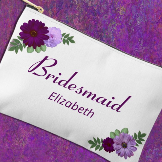 Purple Peony Floral Wedding Accessory Pouch (Creator Uploaded)