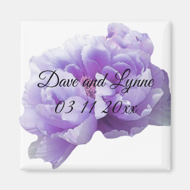 Purple Peony Magnet (Front)