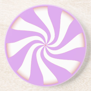 Purple Peppermint Candy Coaster