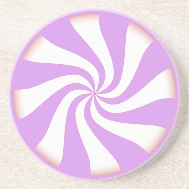 Purple Peppermint Candy Coaster (Front)