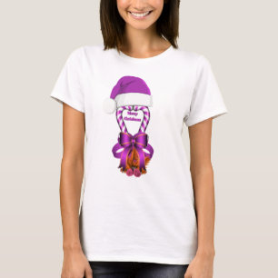 Purple Peppermint Christmas Candy Cane T-Shirt