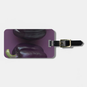 purple peppers luggage tag