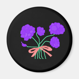 Purple Perfection Bouquet Magnet