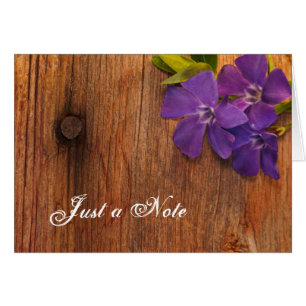 Purple Periwinkle and Barn Wood Just a Note