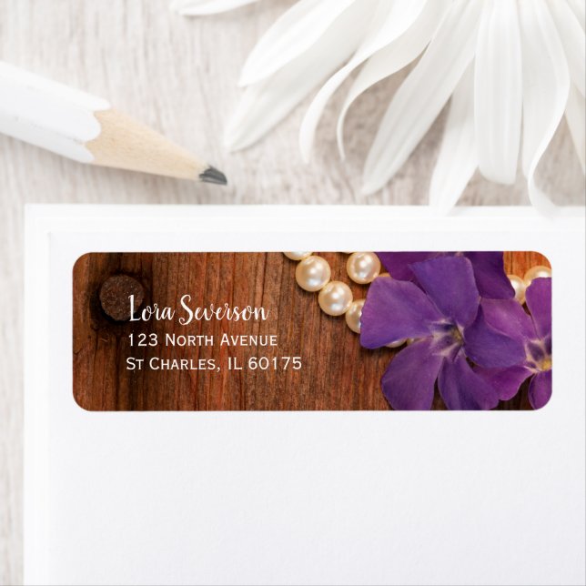 Purple Periwinkle, Pearls and Barn Wood Country (Insitu)