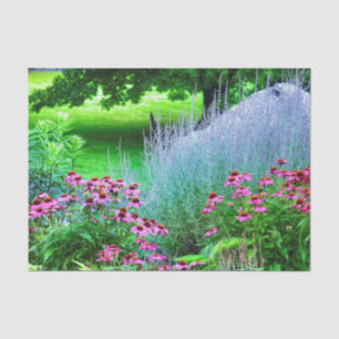 Purple Perovskia and Echinacea Tissue Paper