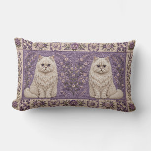 Purple Persian Quilt Lumbar Cushion