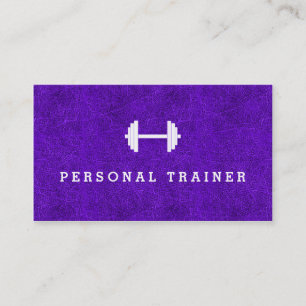 Purple Personal Trainer Fitness Business cards