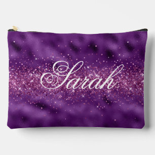 Purple Personalised Accessory Pouch