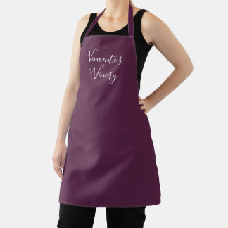 Purple Personalised Custom Business Apron 