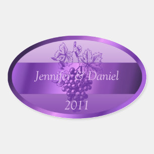 Purple Personalised Custom Wine Labels
