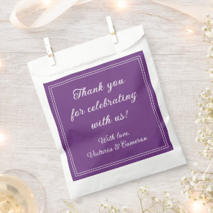 Purple Personalised Favour Bags