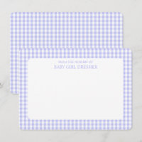 Purple Personalised Gingham