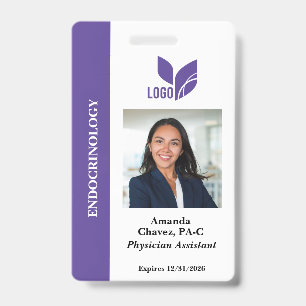 Purple Personalised ID Employee Badge