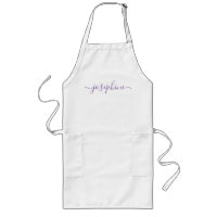 Purple Personalised script name adult apron