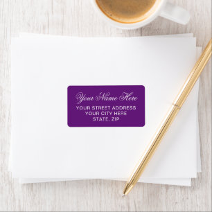 Purple Personalized Return Address Mailing Labels