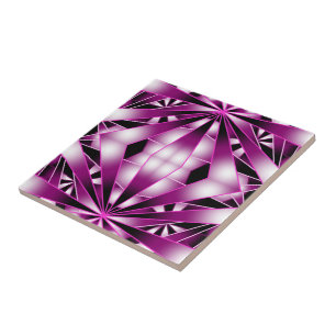 Purple Perspective Gradient Color Filled Drawing  Tile
