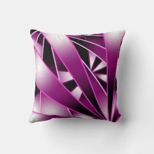 Purple Perspective Gradient Colour Fill Drawing  Cushion