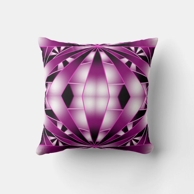 Purple Perspective Gradient Colour Filled Drawing  Cushion (Back)