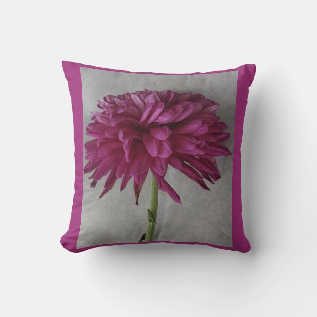 Purple Petal Flower Cushion (Front)