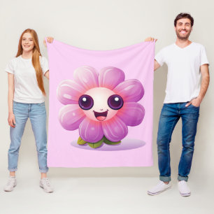 Purple Petal Power  Fleece Blanket