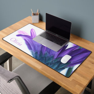 Purple Petals Personalised Desk Mat