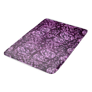 Purple Petroglyphs Bath Mat