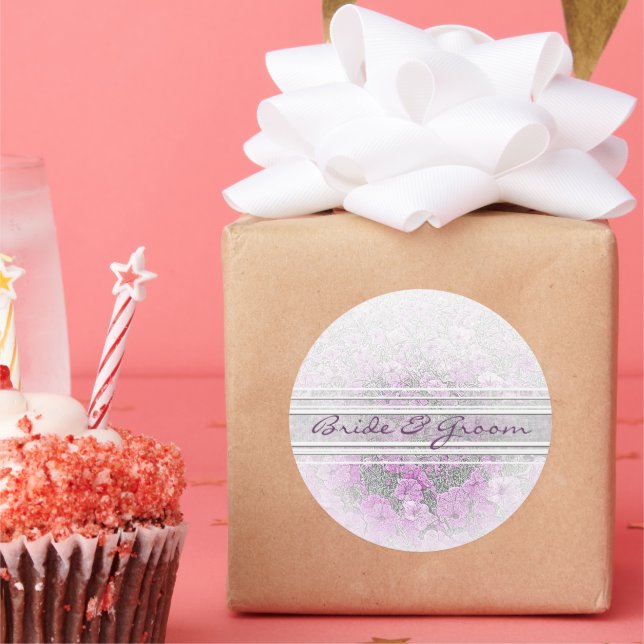 Purple Petunia Elegant  Stickers (Party)