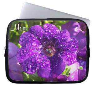 Purple Petunia Garden "Mum" Laptop Sleeve