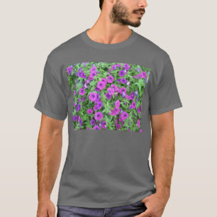 Purple Petunias Adult Dark T-shirt