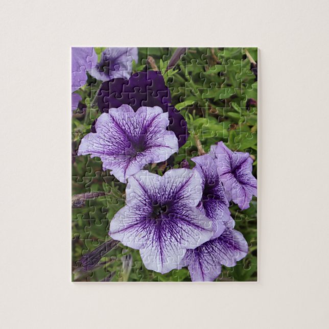 Purple Petunias Jigsaw Puzzle (Vertical)