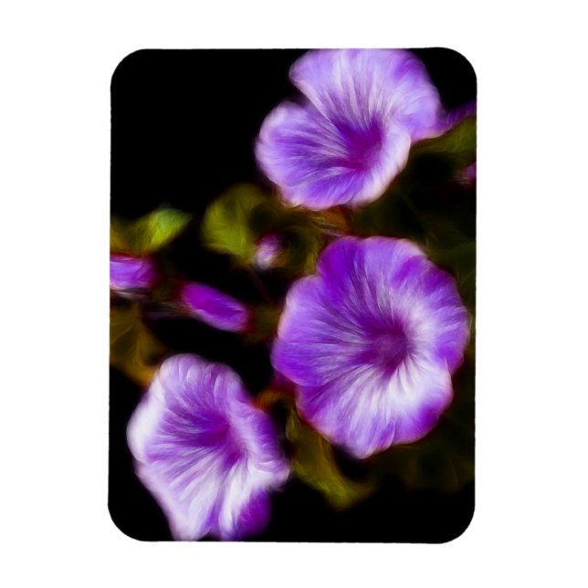 Purple Petunias Magnet (Vertical)