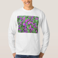 Purple Petunias Mens Long-Sleeve T-Shirt