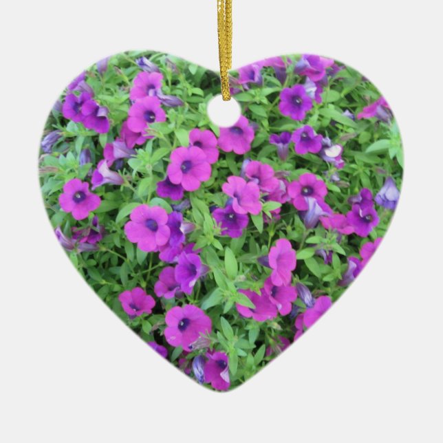 Purple Petunias Ornament (Front)