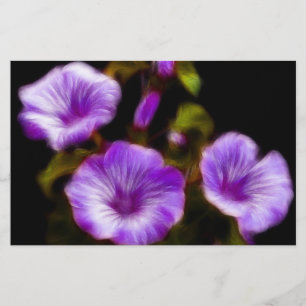 Purple Petunias Stationery