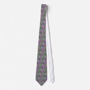 Purple Petunias Tie