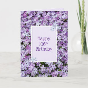 Purple Phlox For 106th Birthday Card