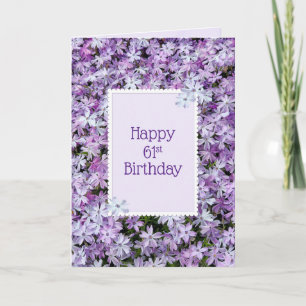 Purple Phlox For 61st Birthday Card