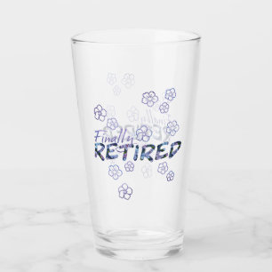Purple Phlox Retirement Glass