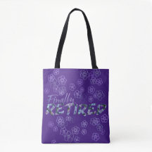 Purple Phlox Retirement Tote