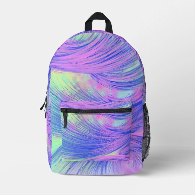 Purple Phoenix Printed Backpack (Front)