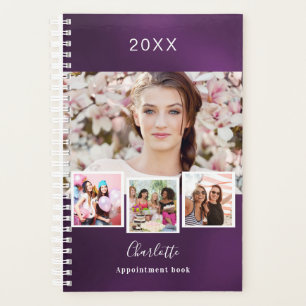 Purple photo collage appointment 2027 planner