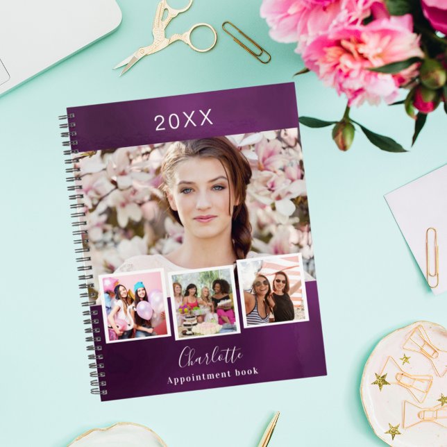 Purple photo collage appointments 2026 planner (Creator Uploaded)